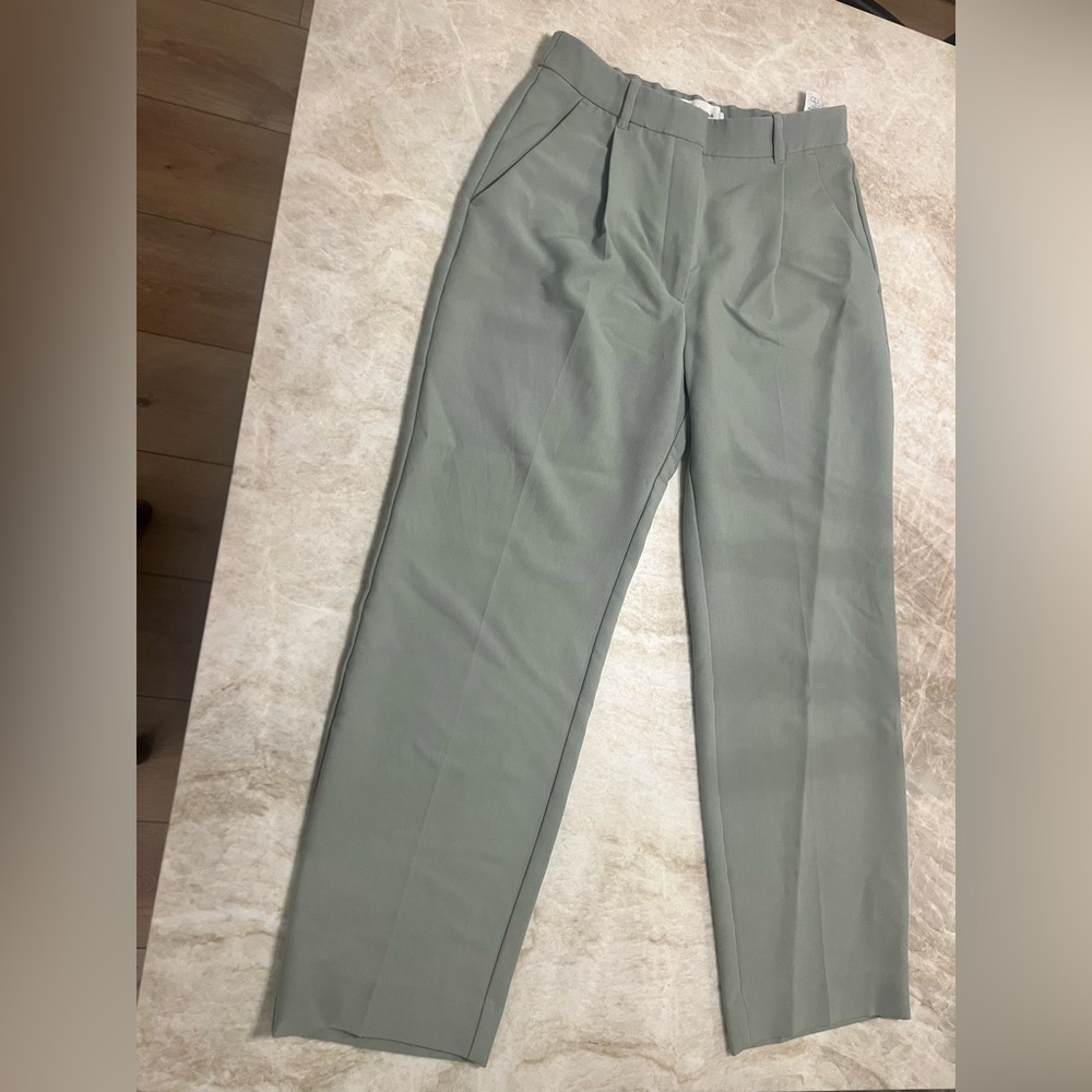 Abercrombie & Fitch Sage Green Straight Leg Pants